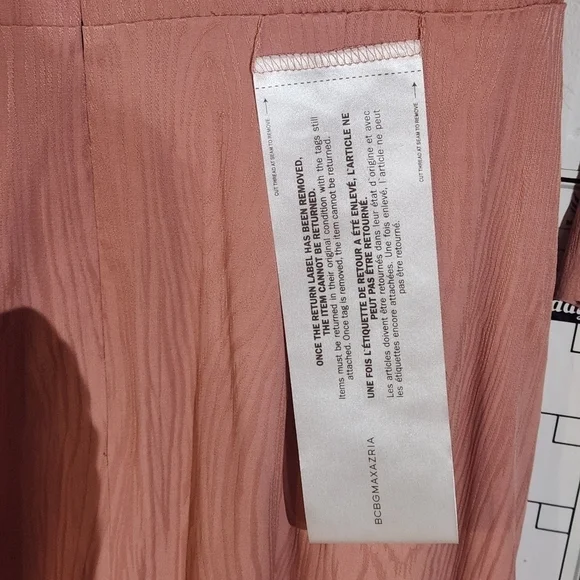 Bcbgmaxazria Puff-Sleeve Bow Dusty Rose Dress Size: 4 - Picture 11 of 13